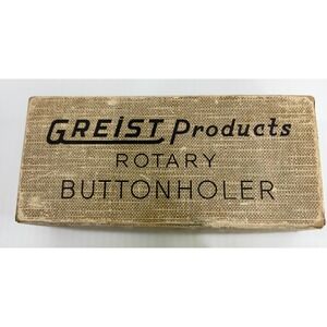 Greist Products Rotary Buttonholer Vintage Sewing Machine Attachment with Box